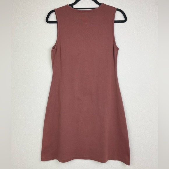 VTG Moda Int'l Women's Medium Chocolate Brown Dress Top Matching Set Knit Minima - Picture 15 of 15